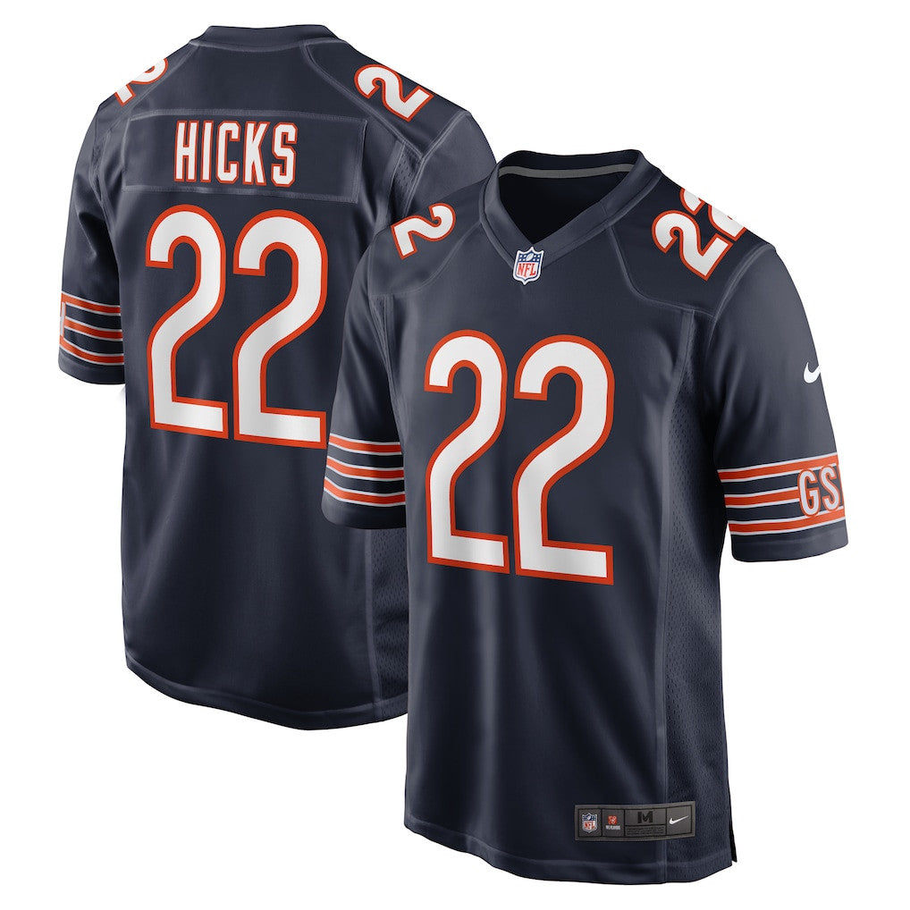 Elijah Hicks 22 Chicago Bears Team Game Men Jersey - Navy