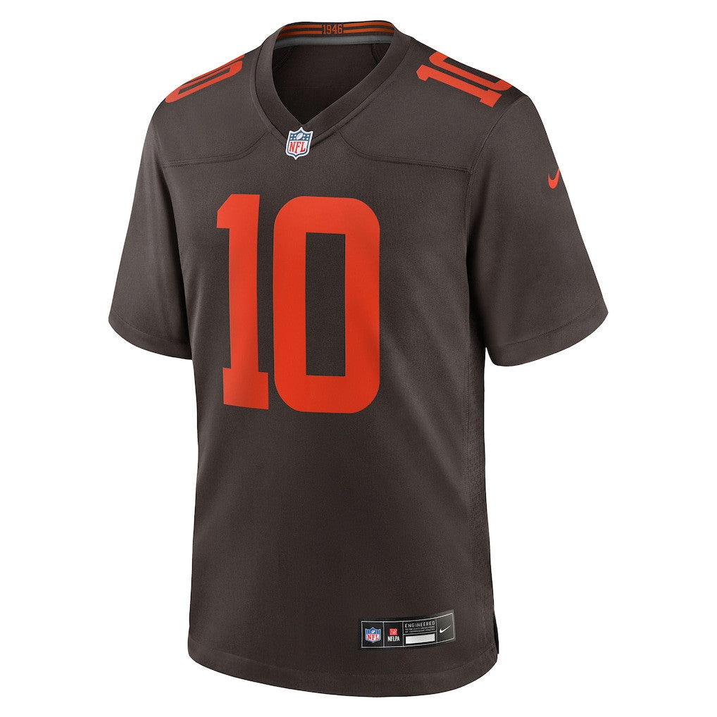 Quinshon Judkins 10 Cleveland Browns Alpha Dawg Game Men Jersey - Brown