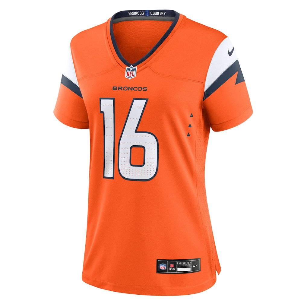 Jeremy Crawshaw 16 Women's Denver Broncos 2026 Super Bowl LX - Orange Game Jersey