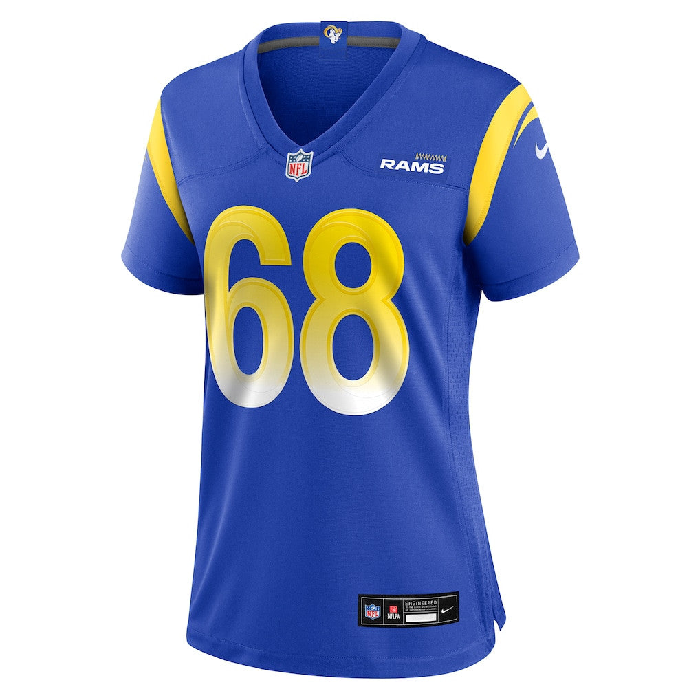 David Quessenberry 68 Women's Los Angeles Rams 2026 Super Bowl LX - Royal Team Game Jersey