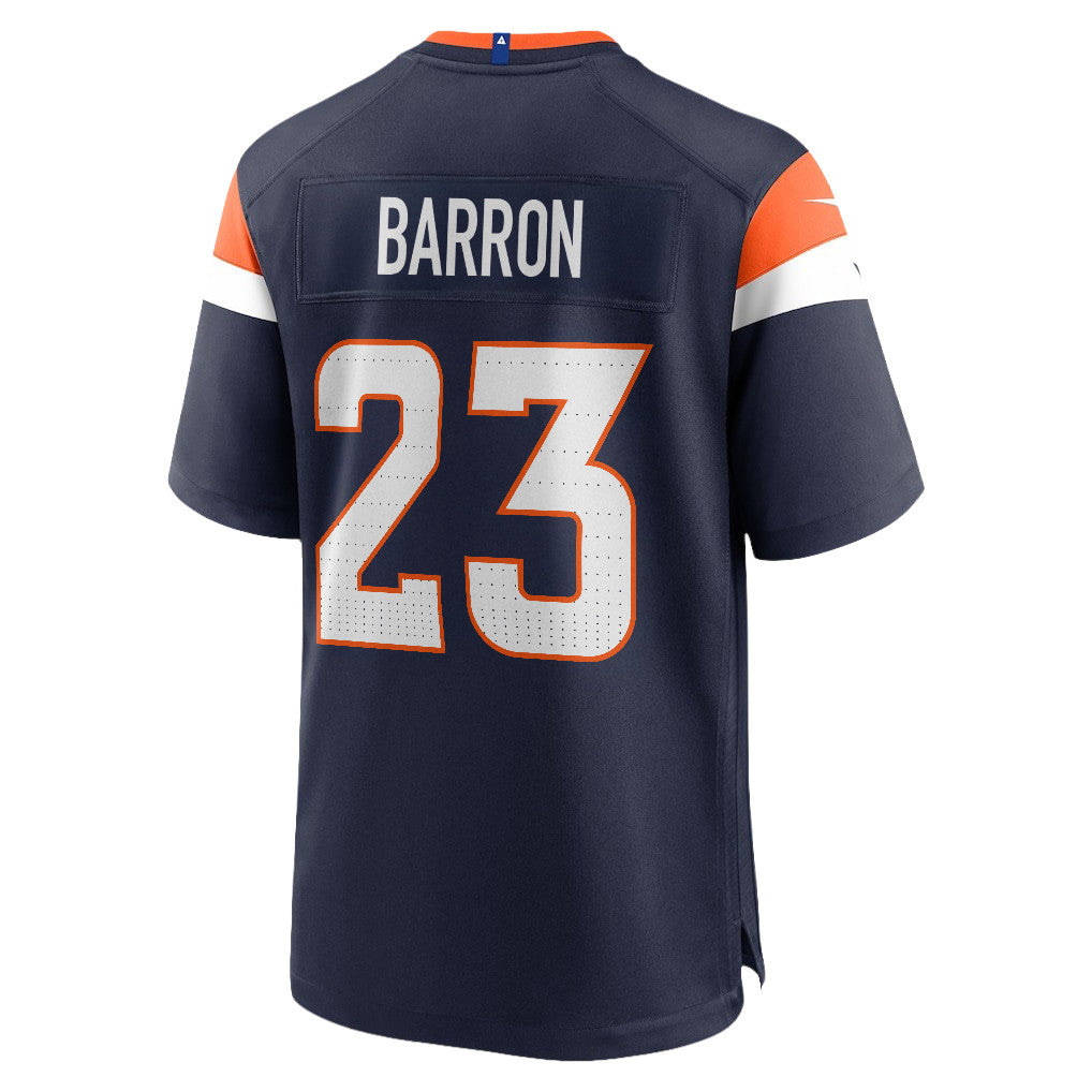 Jahdae Barron 23 Denver Broncos 2026 Super Bowl LX - Navy Alternate Game Jersey