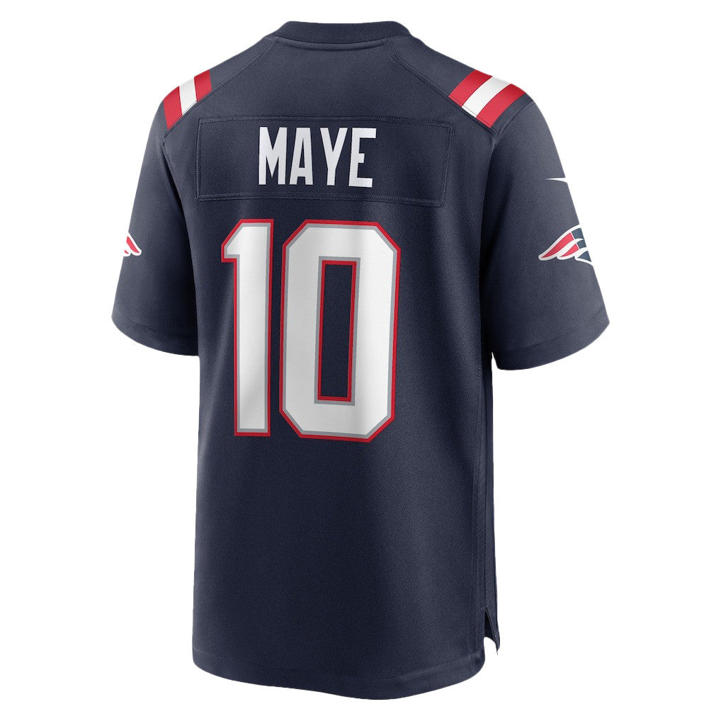 Drake Maye 10 New England Patriots Super Bowl LX Breakout Season Men Jersey – Navy
