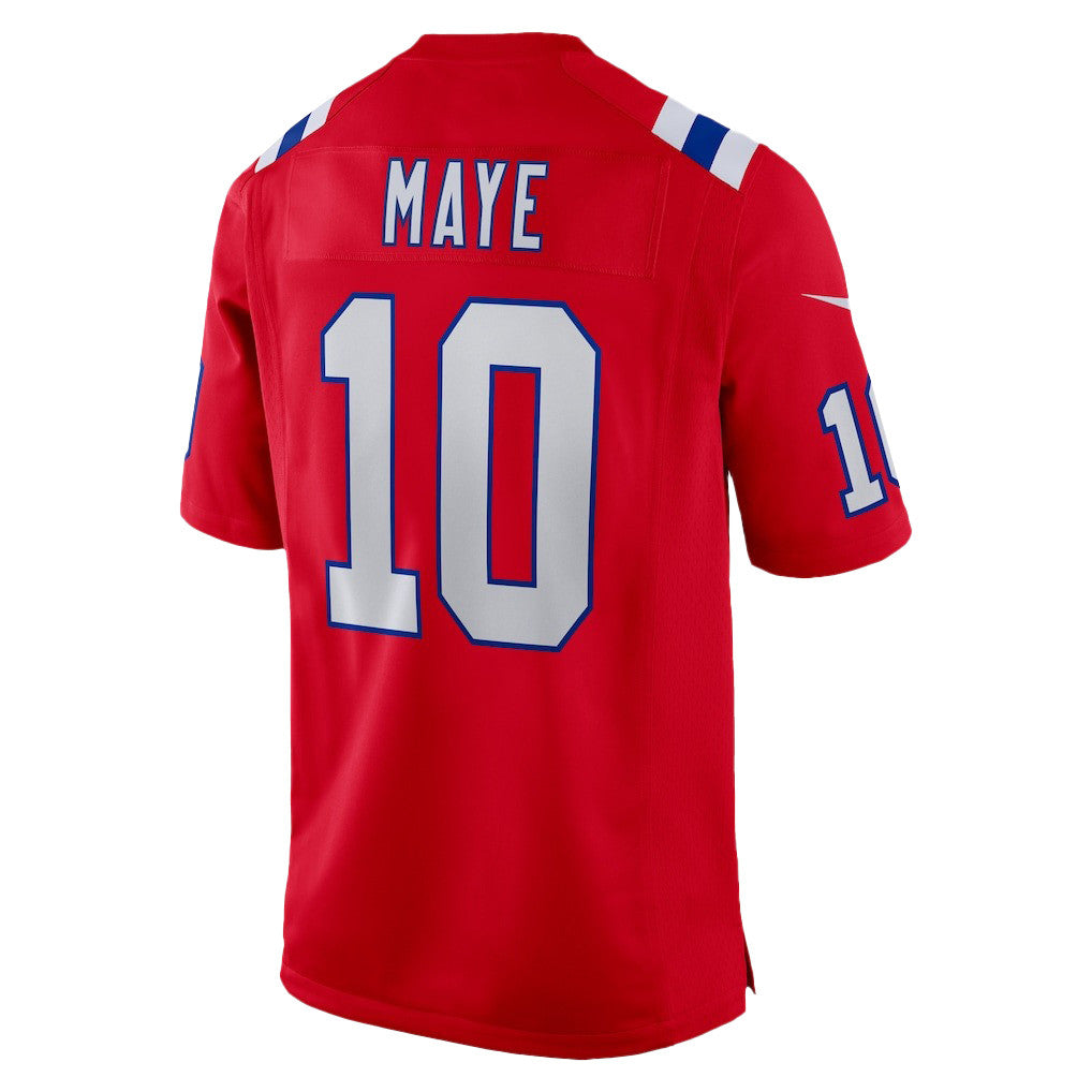Drake Maye 10 New England Patriots Super Bowl LX Game Day Men Jersey – Red