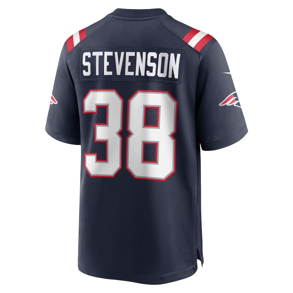 Rhamondre Stevenson 38 New England Patriots Super Bowl LX Elite Ground-Game Star Men Jersey – Navy