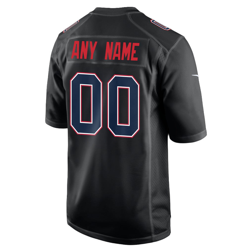 New England Patriots 25-26 Champions Super Bowl LX Custom Fashion Game Jersey - Black