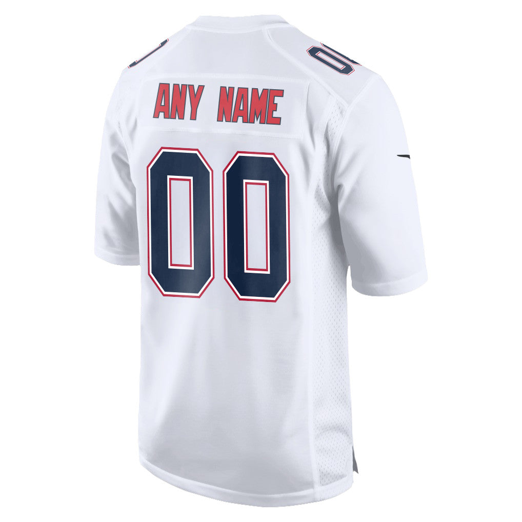 New England Patriots Super Bowl LX Champions Custom Game Jersey - White