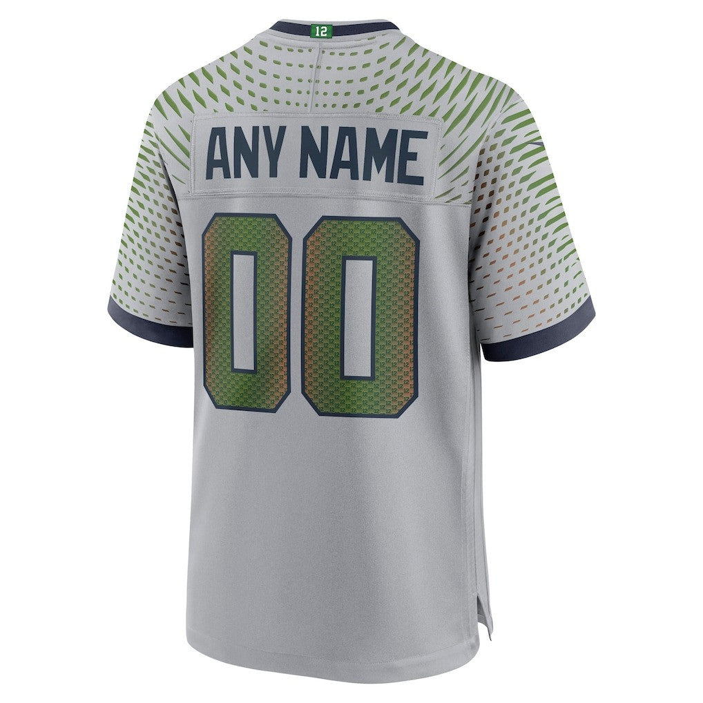 Seattle Seahawks Champions Super Bowl LX Personalized Rivalries Collection Game Jersey - Gray Edition