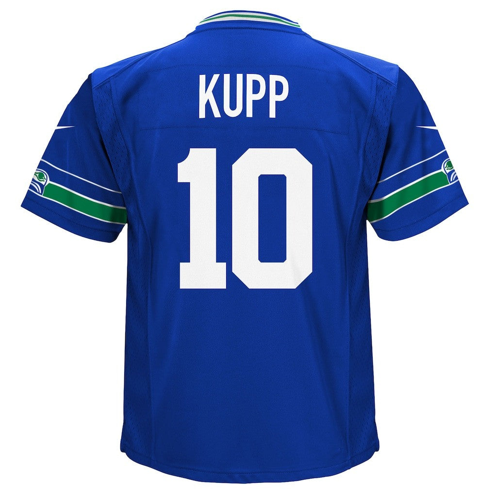 Cooper Kupp 10 Seattle Seahawks Super Bowl LX High-Impact Performer YOUTH Game Jersey– Royal Blue