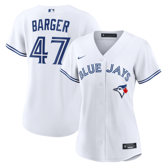 Addison Barger 47 Toronto Blue Jays Women's Home Jersey - White