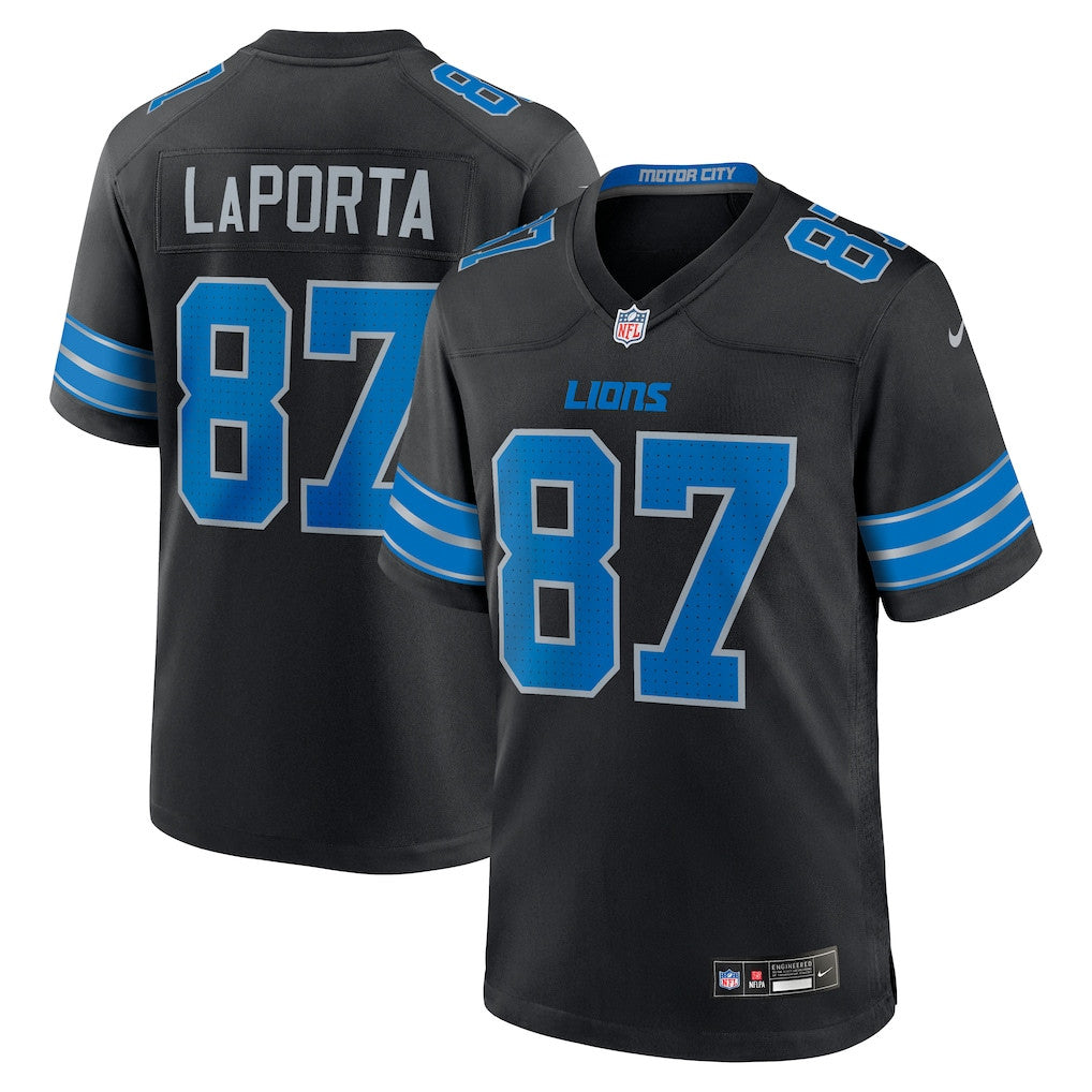 Sam LaPorta 87 Detroit Lions 2nd Alternate Game Men Jersey - Black