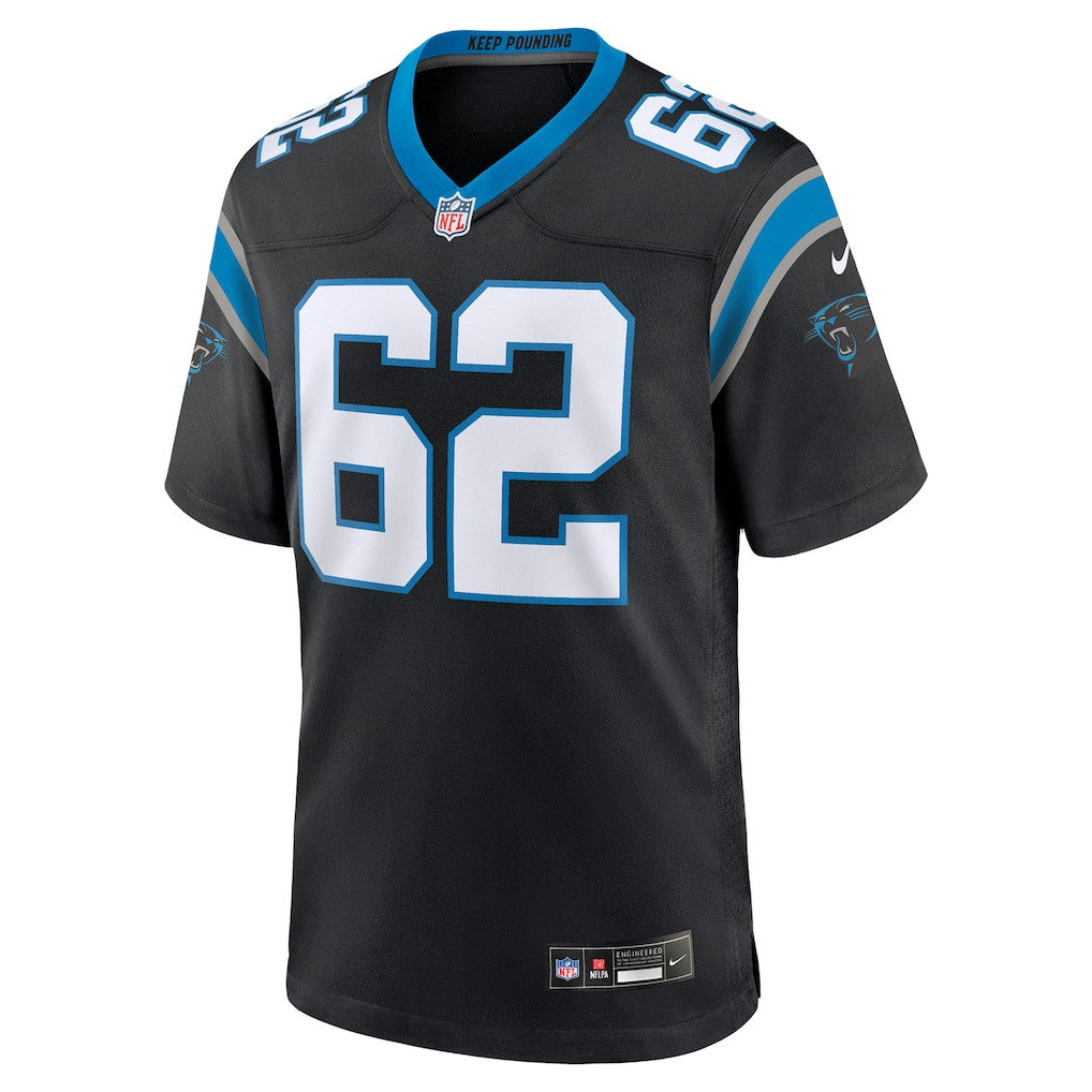 Chandler Zavala 62 Carolina Panthers Team Game Men Jersey - Black