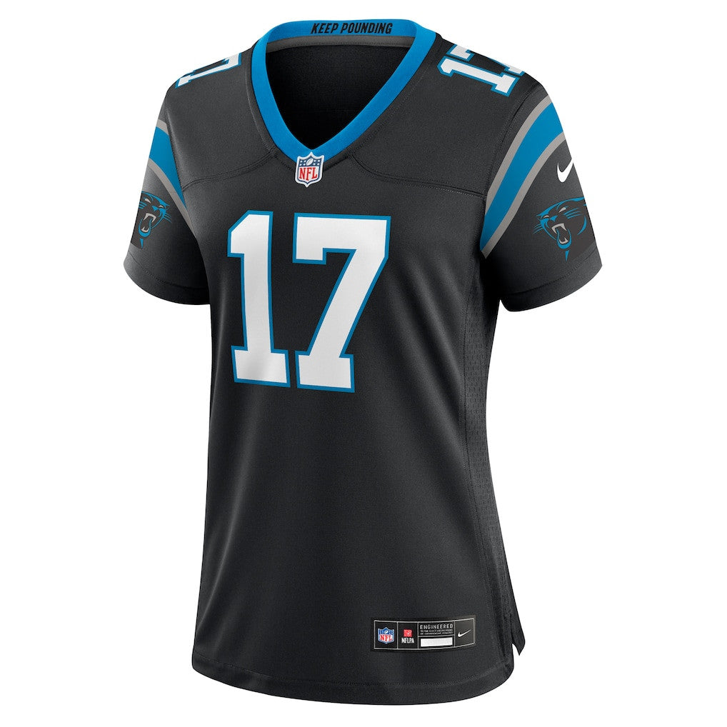 Xavier Legette 17 Carolina Panthers Women's Team Game Jersey - Black