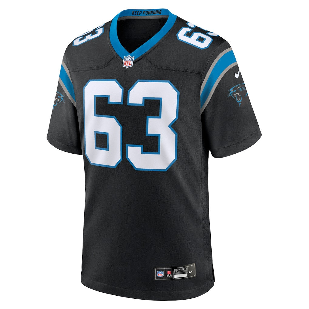 Austin Corbett 63 Carolina Panthers Team Game Men Jersey - Black