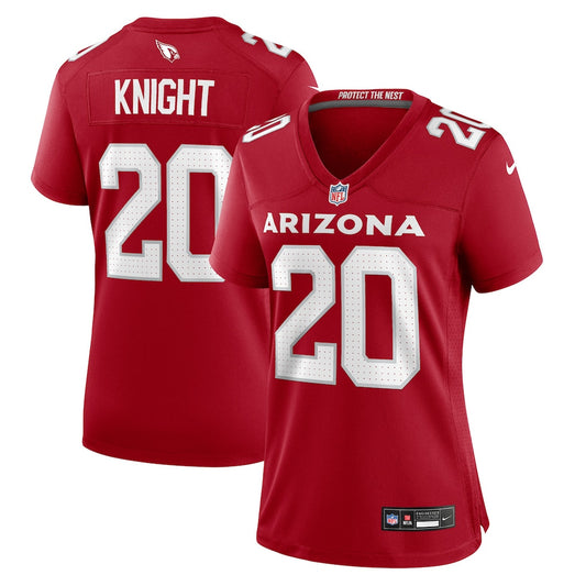 Zonovan Knight 20 Arizona Cardinals Women's Team Game Jersey - Cardinal