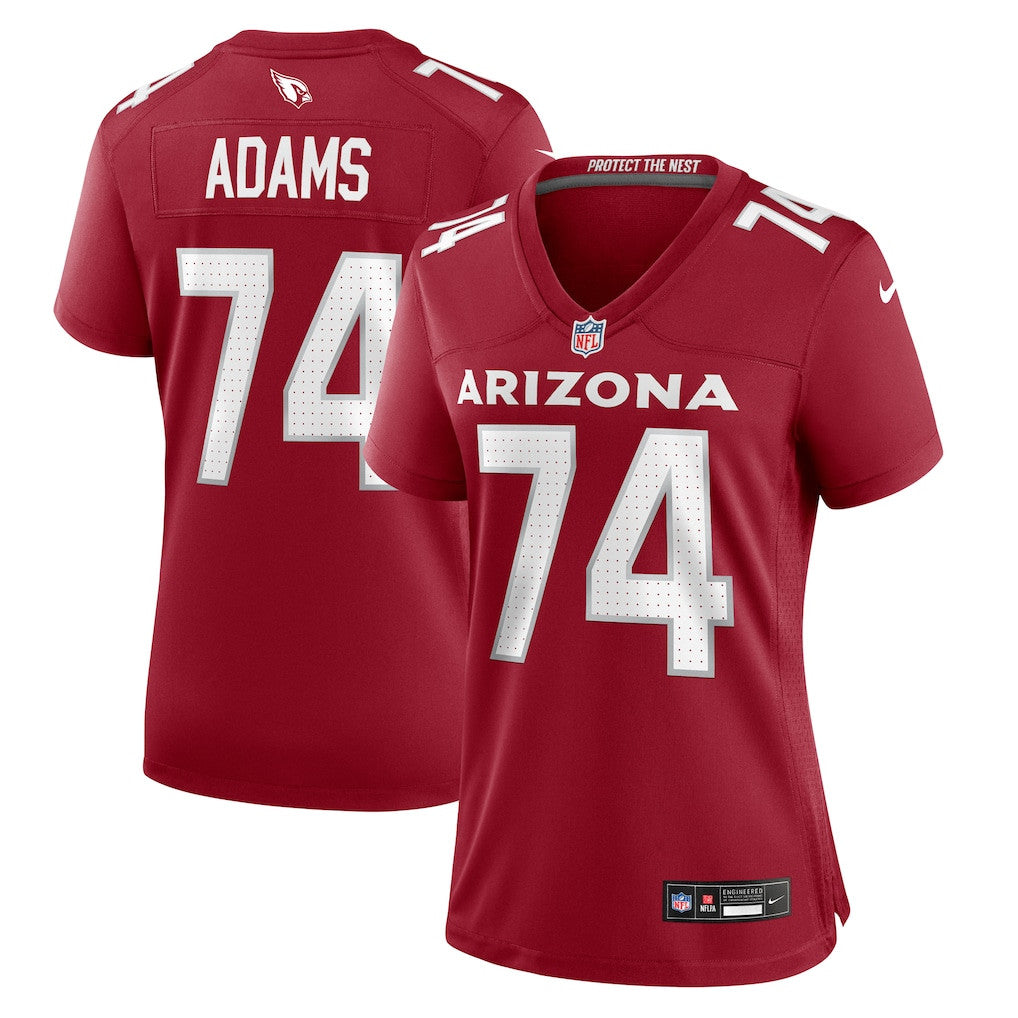 Isaiah Adams 74 Arizona Cardinals Women's Team Game Jersey - Cardinal