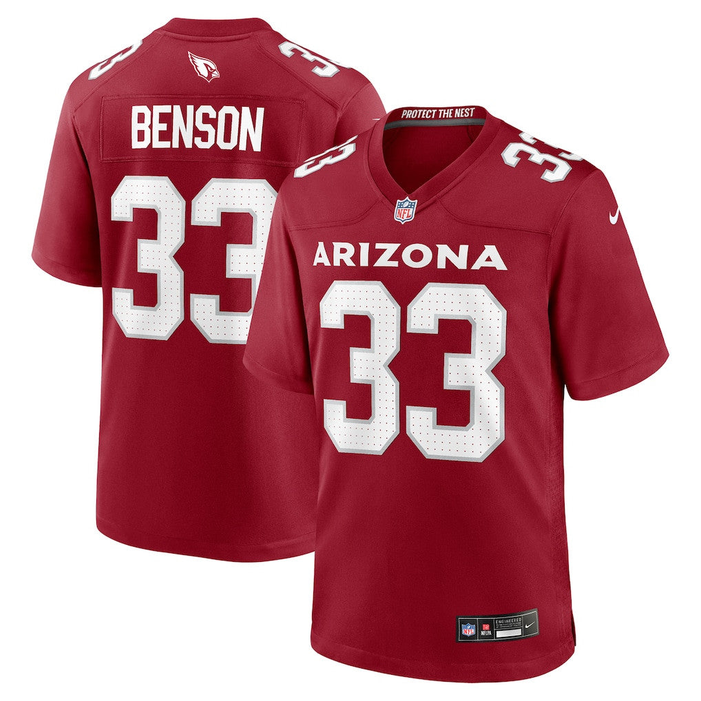 Trey Benson 33 Arizona Cardinals Team Game Men Jersey - Cardinal