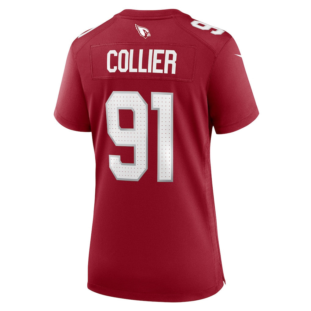 L.J. Collier 91 Arizona Cardinals Women's Team Game Jersey - Cardinal