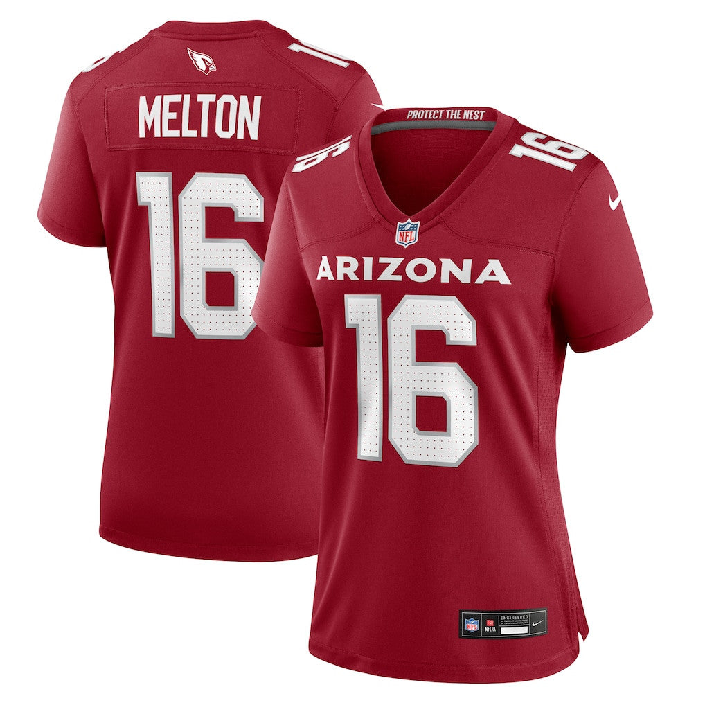 Max Melton 16 Arizona Cardinals Women's Team Game Jersey - Cardinal