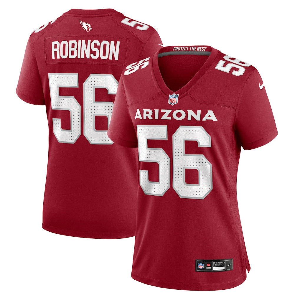 Darius Robinson 56 Arizona Cardinals Women's Team Game Jersey - Cardinal
