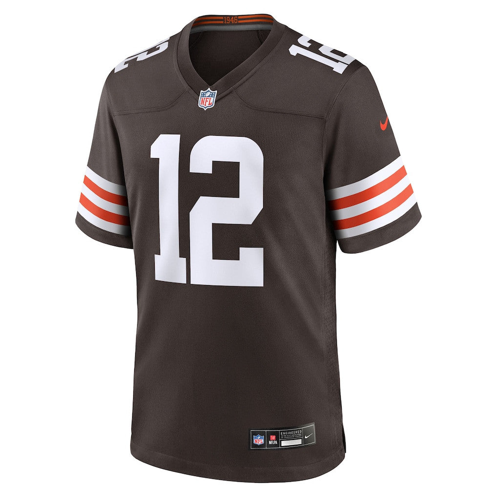 Shedeur Sanders 12 Cleveland Browns Team Game Men Jersey - Brown