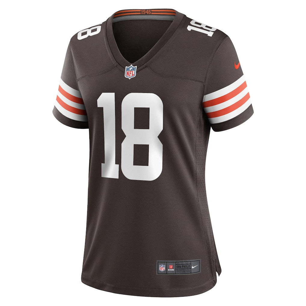 David Bell 18 Cleveland Browns Women's Game Jersey - Brown