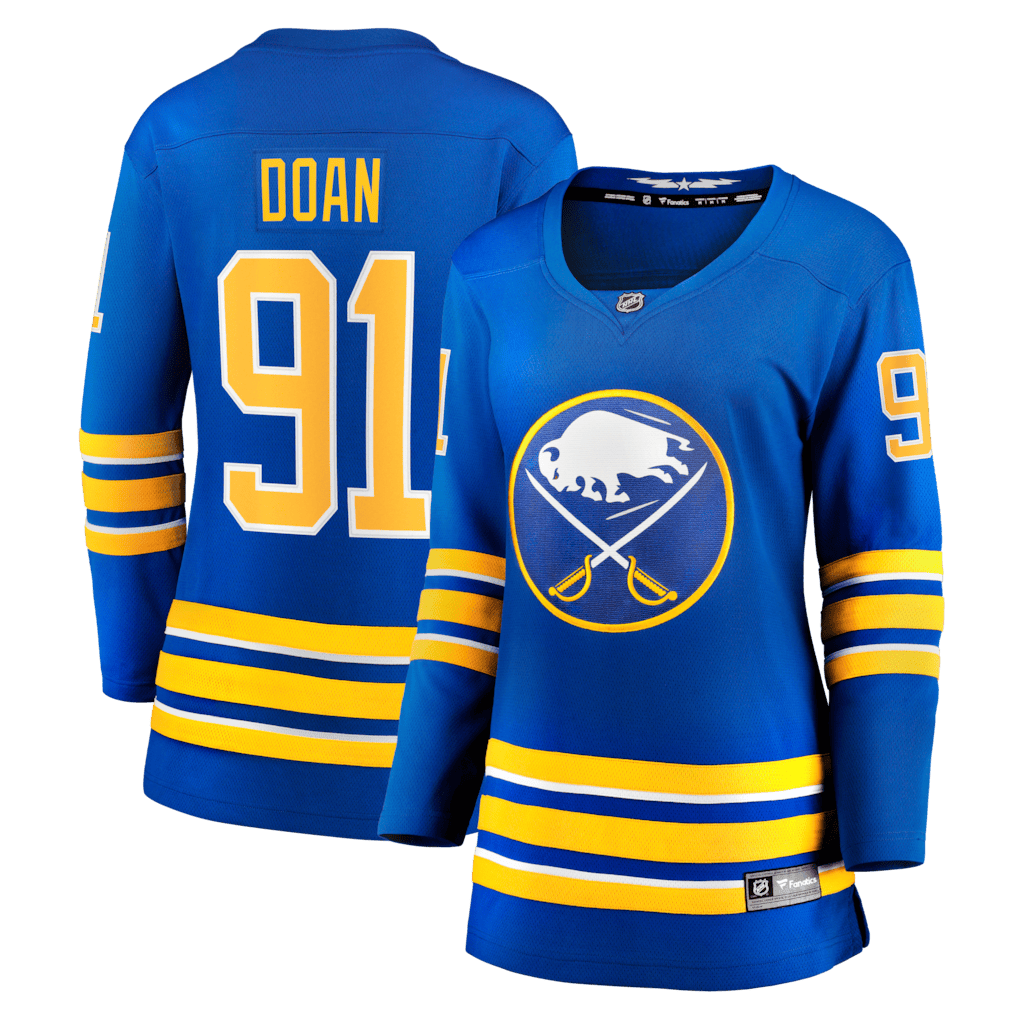Josh Doan 91 Buffalo Sabres Women's Home Breakaway Jersey - Royal