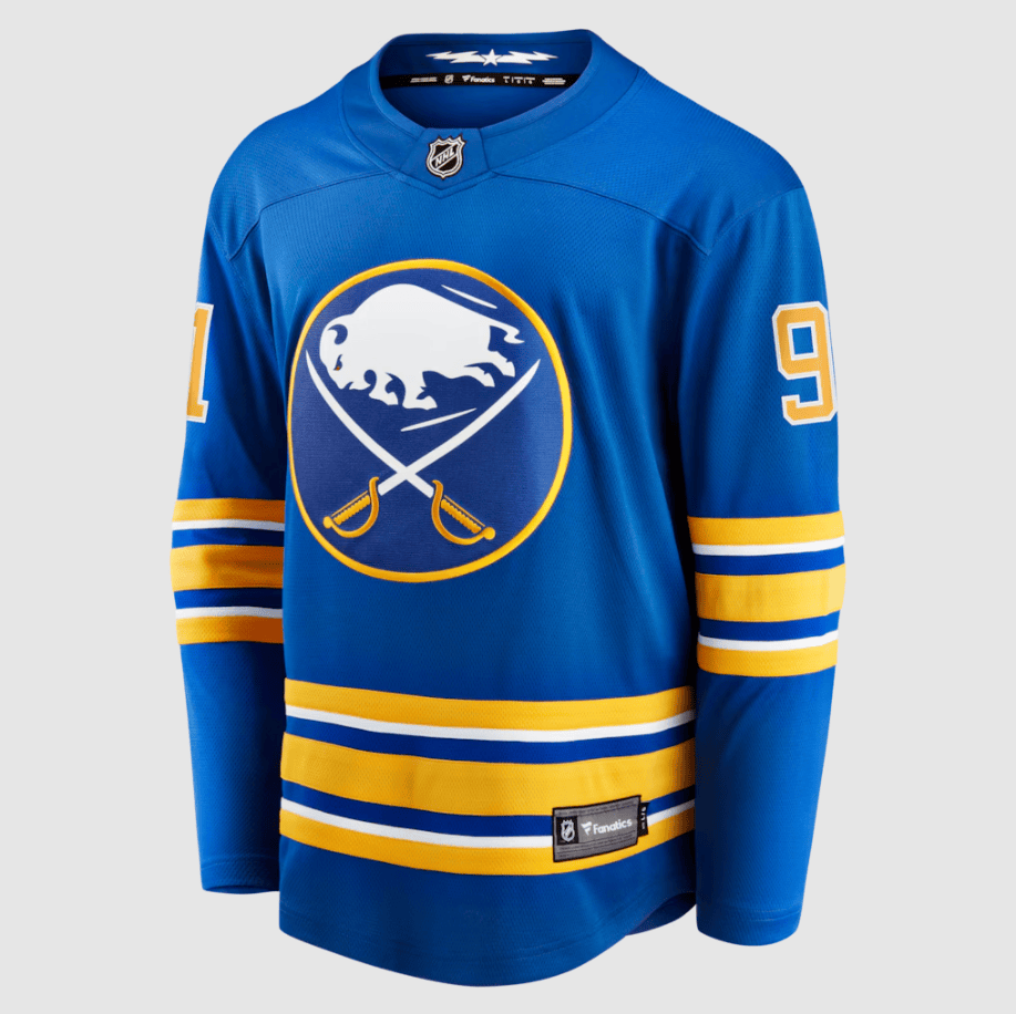 Josh Doan 91 Buffalo Sabres Home Premier Breakaway Player Jersey - Royal