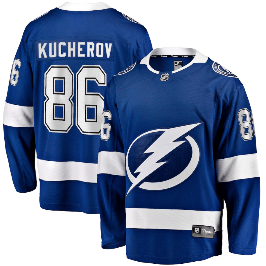 Nikita Kucherov 86 Tampa Bay Lightning Home Breakaway Jersey - Blue