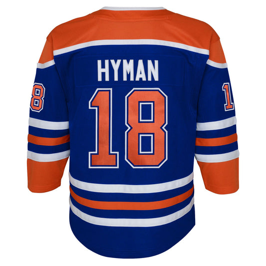 Zach Hyman 18 Edmonton Oilers Home Jersey - Youth, Royal Blue