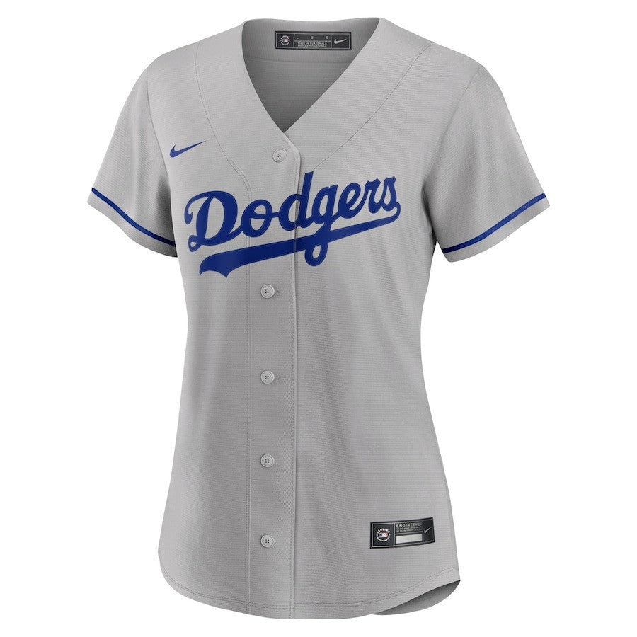 Shohei Ohtani 17 Los Angeles Dodgers Signed Greatest Sho On Earth 2023 Road Women Jersey - Gray