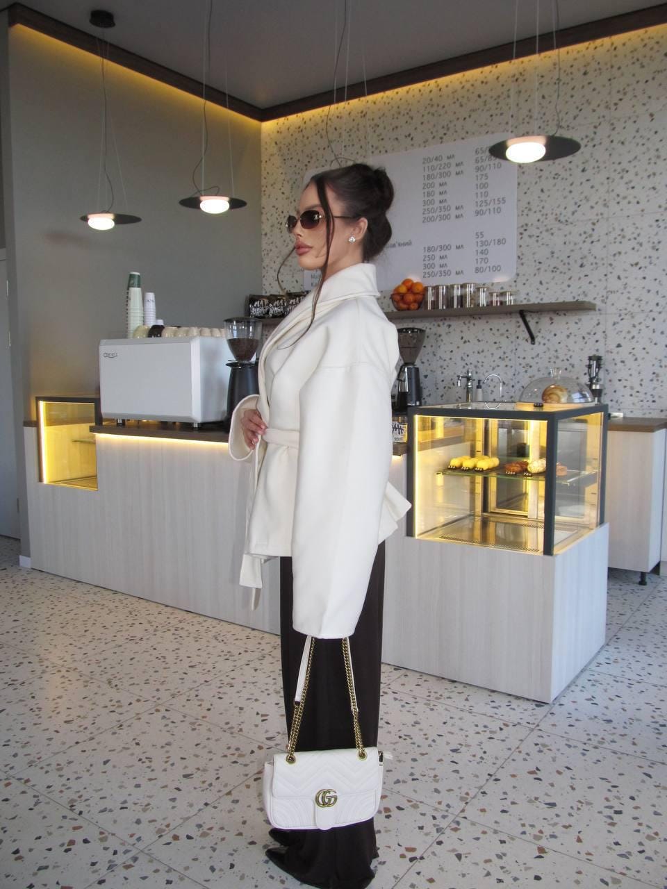 Women's Oversized Cashmere Coat Short Belted Wrap Jacket Autumn Outerwear Minimalist Pockets Soft Unlined Layering Fashion Gift Wardrobe