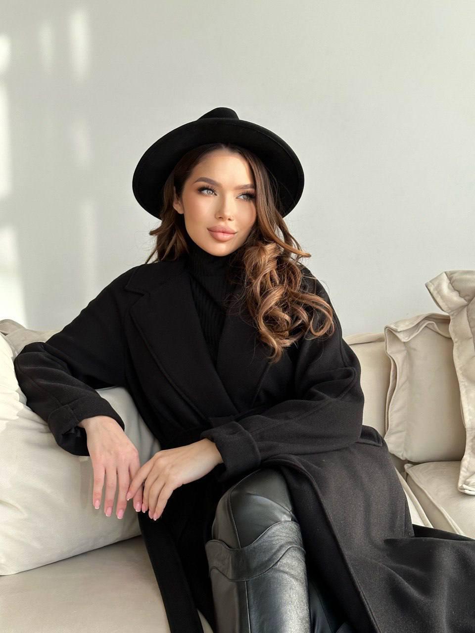 Brown Cashmere Wrap Coat, Belted Wool Robe Trench, Long Fall Winter Overcoat with Patch Pockets, Minimalist Quiet Luxury Duster Jacket