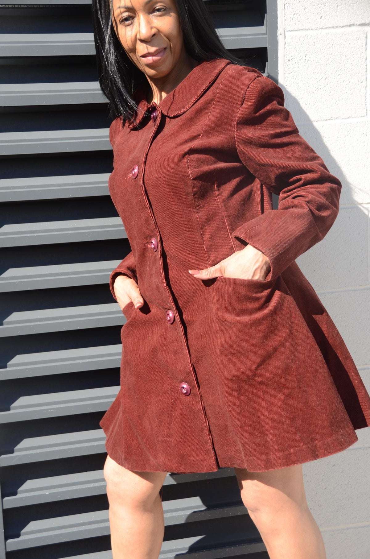 Fall burgundy short coat