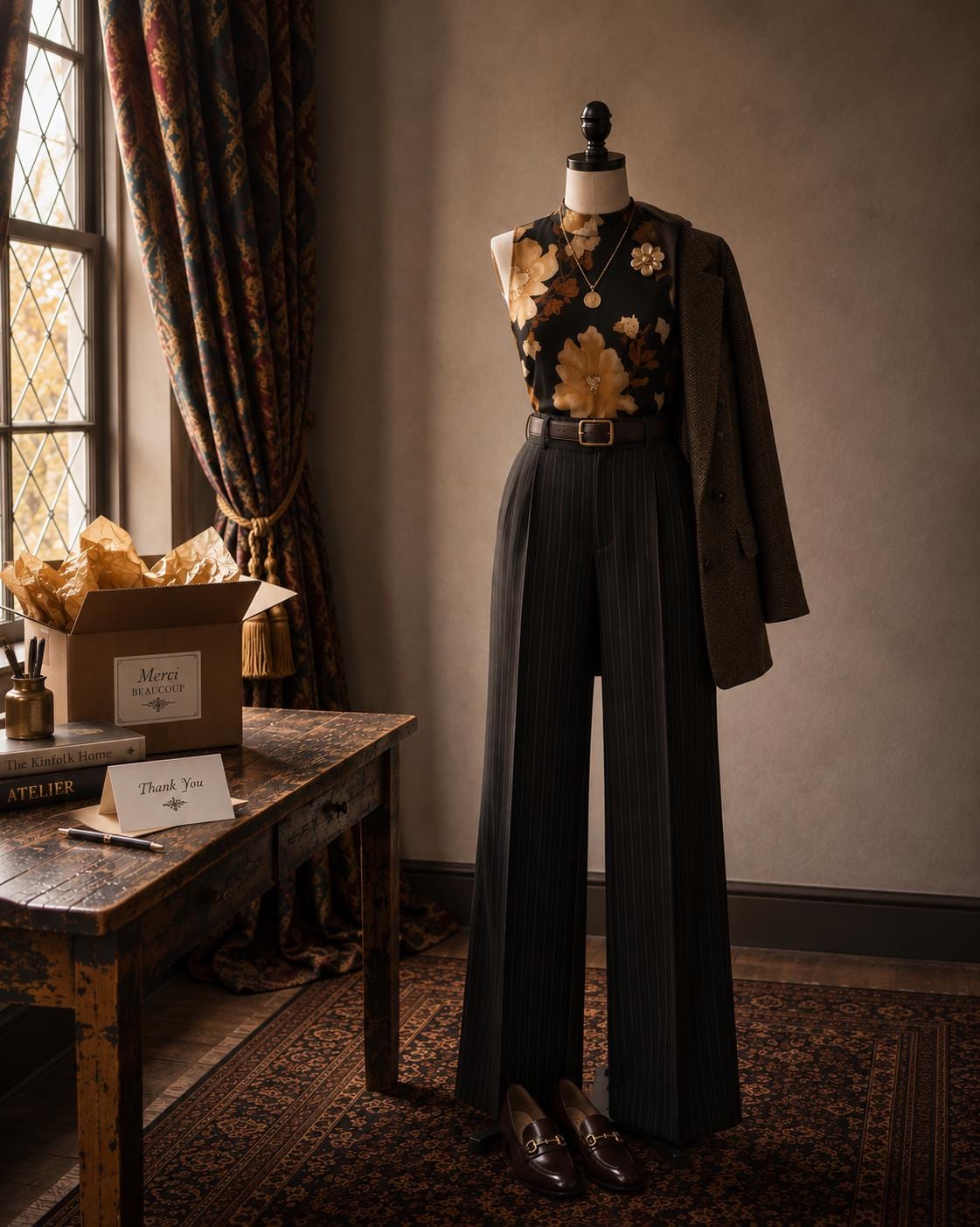 Fall Academia Gift Box | Curated Autumn Academia Outfit | Vintage Scholar Clothing | Personalized Women's Wardrobe Collection