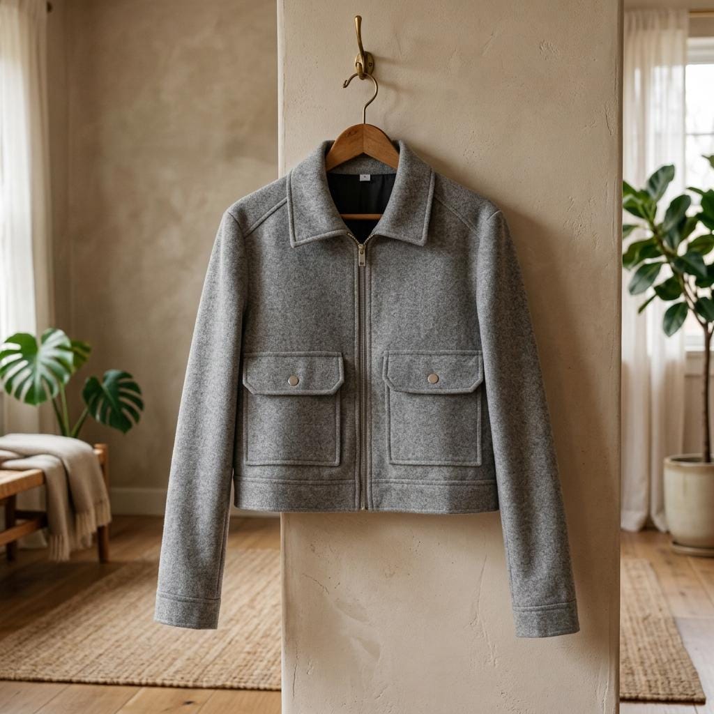 Women's Long-Sleeve Zip-Up Short Winter Coat with Pockets, Casual Streetwear Outerwear Fashion Trendy