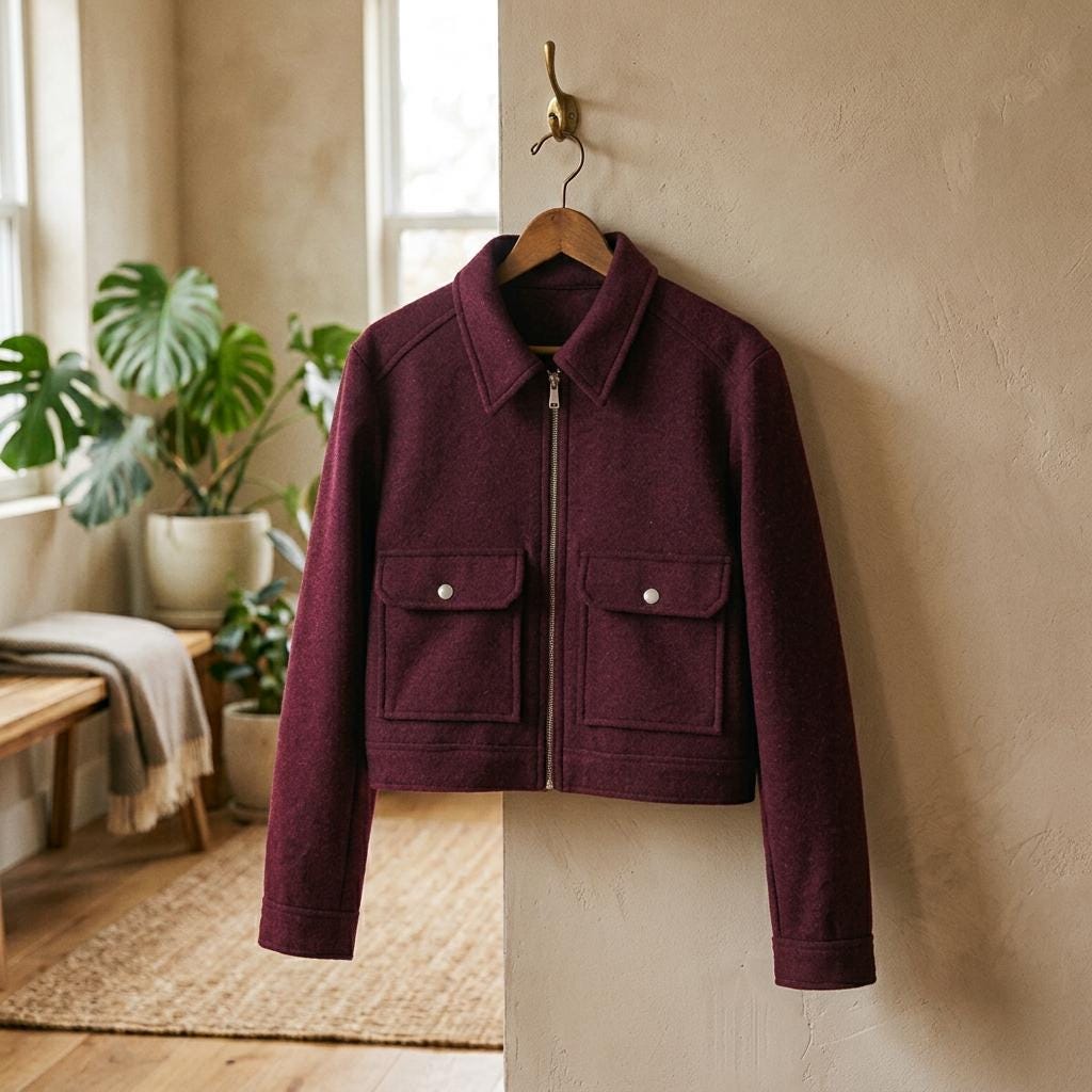 Women's Long-Sleeve Zip-Up Short Winter Coat with Pockets, Casual Streetwear Outerwear Fashion Trendy