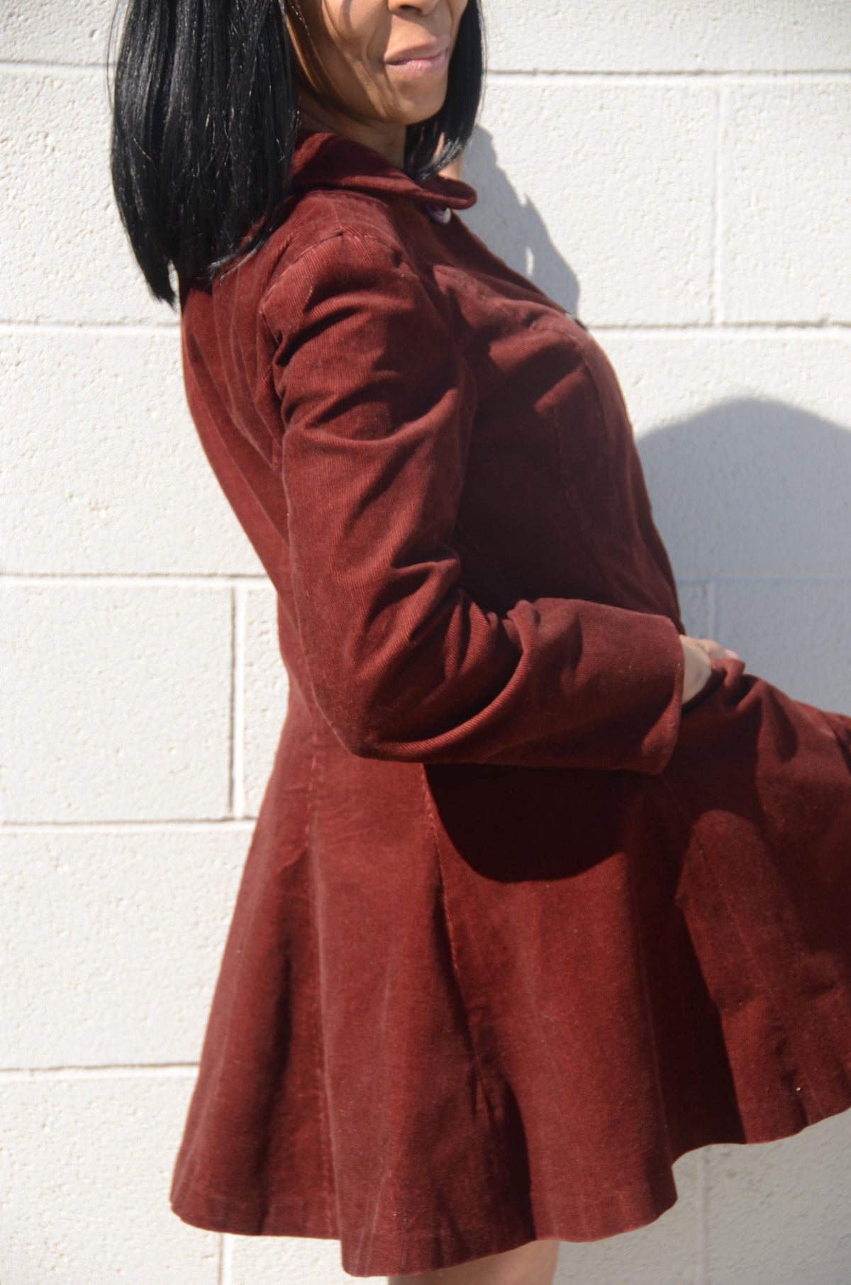 Fall burgundy short coat