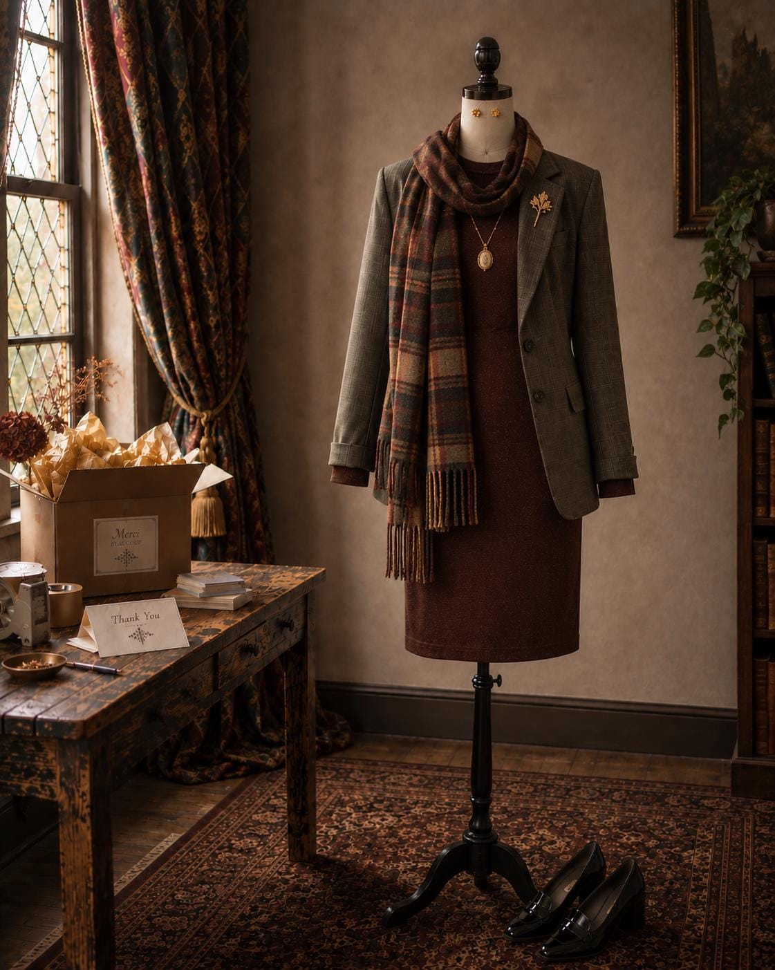 Fall Academia Gift Box | Curated Autumn Academia Outfit | Vintage Scholar Clothing | Personalized Women's Wardrobe Collection